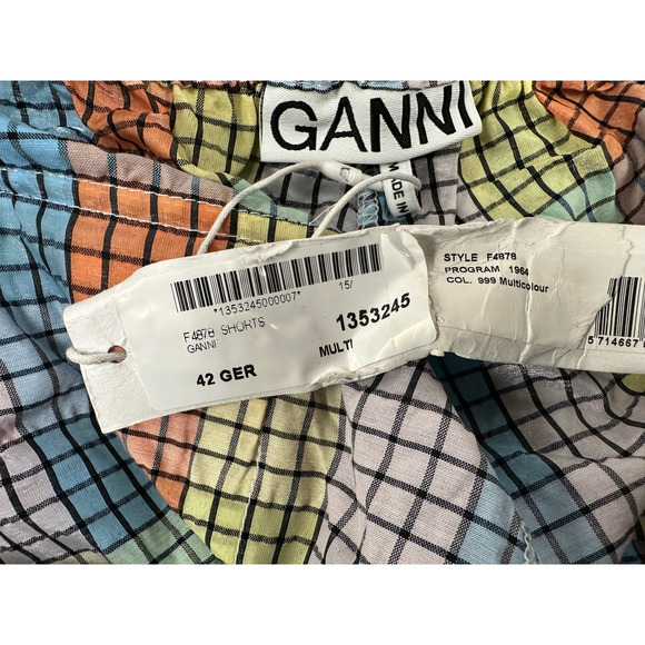 Ganni Printed Mini Shorts Brand New Women's Sz 12US /42GER - Picture 12 of 12